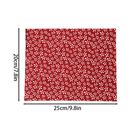 7pcs Red Fabric DIY Square Cloth for Sewing Project