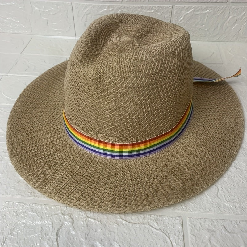 Rainbow Ribbon Summer Sun Hat