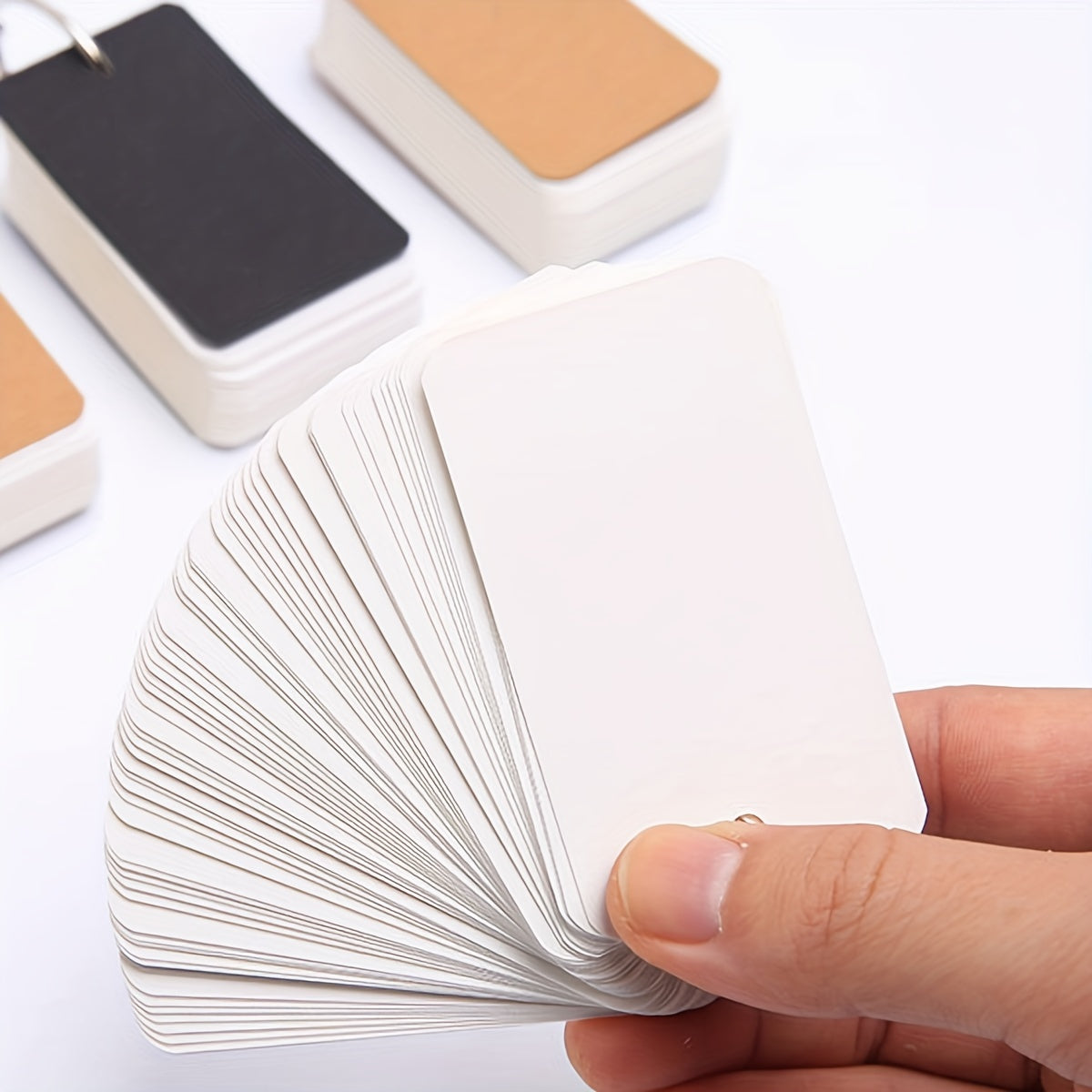100 Sheets Iron Ring Blank Loose-Leaf Word Card Paper Easy Travel & Record Life
