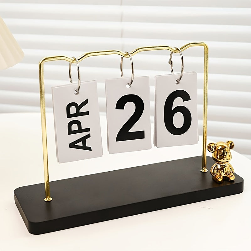 Metal Desktop Desk Calendar Ornament Calendar Home