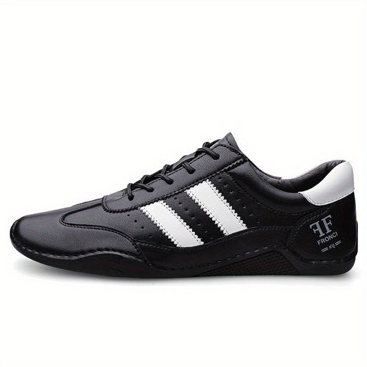 Men's Striped Lace Up Casual Shoes Wear resistant Non Slip Sneakers