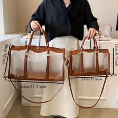 Clear PVC Frosted Travel Bag Large Capacity Crossbody Duffle Bag