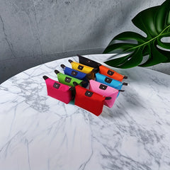2pcs Dumpling Shaped Makeup Bag Portable Cosmetic Bag Random Color