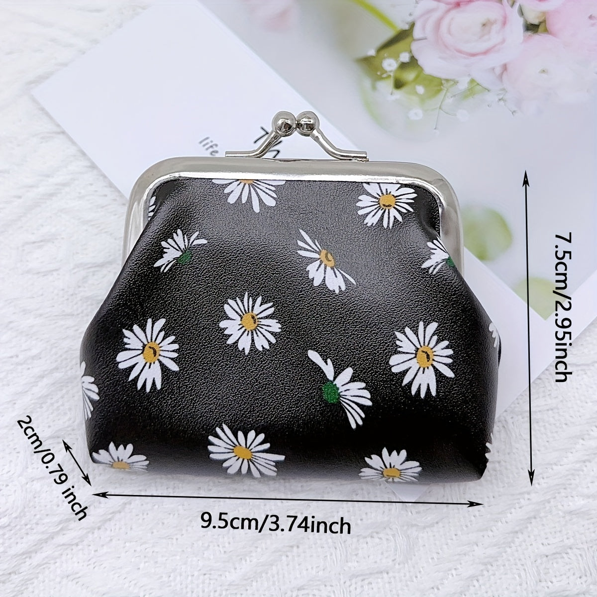 Girls Daisy Flower Coin Purse Bag Birthday Gift