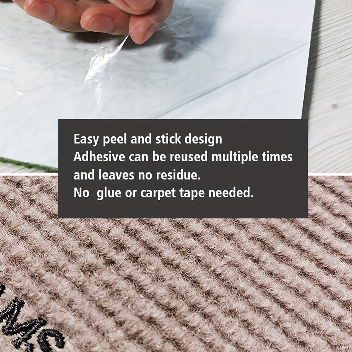 1pc Non-slip Stair Step Pad Self-adhesive Carpet
