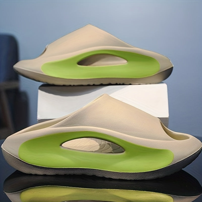 Men's Non Slip Platform Slides Comfortable Pillowy Slides for Summer