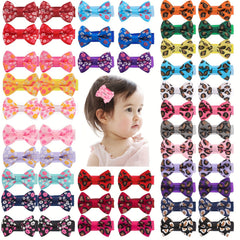 58pcs Leopard Print Bow Hair Clip Set for Girls