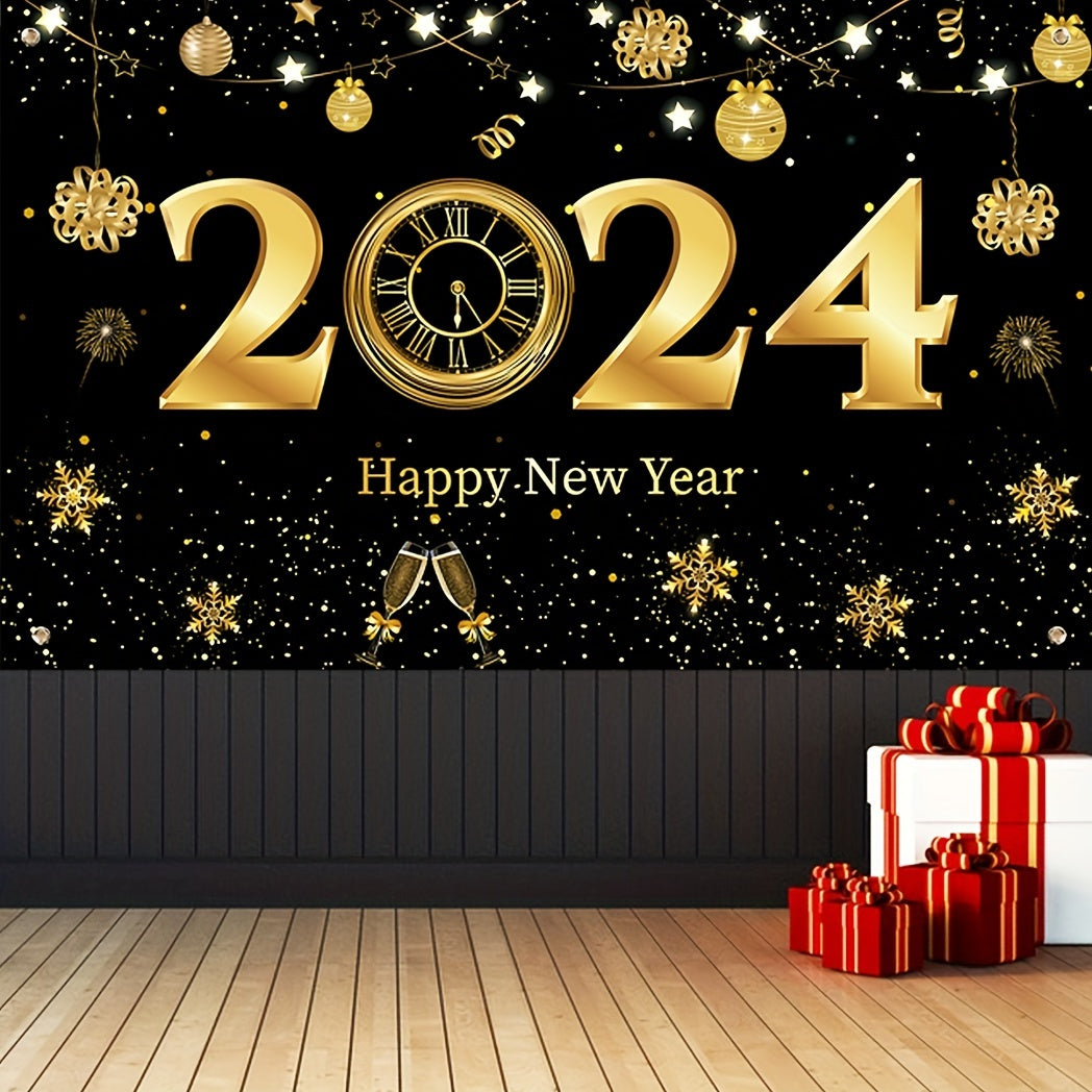 Happy New Year Banner Cloth Party Decoration Supplies