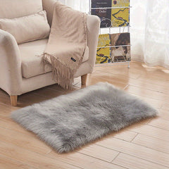 Long Fur Carpet Wool Polyester Suede Fleece Bottom 60x60