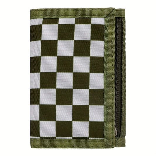 Men's Plaid Wallet Casual Coin Purse Soft Bag