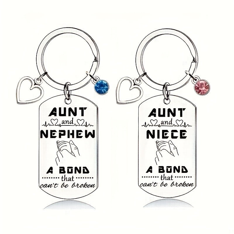 AUNT NIECE NEPHEW A Bond That Can't Be Broken Keychain Gift