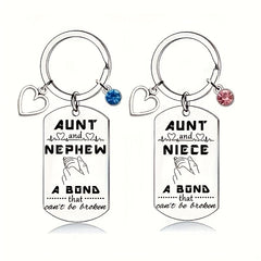 AUNT NIECE NEPHEW A Bond That Can't Be Broken Keychain Gift