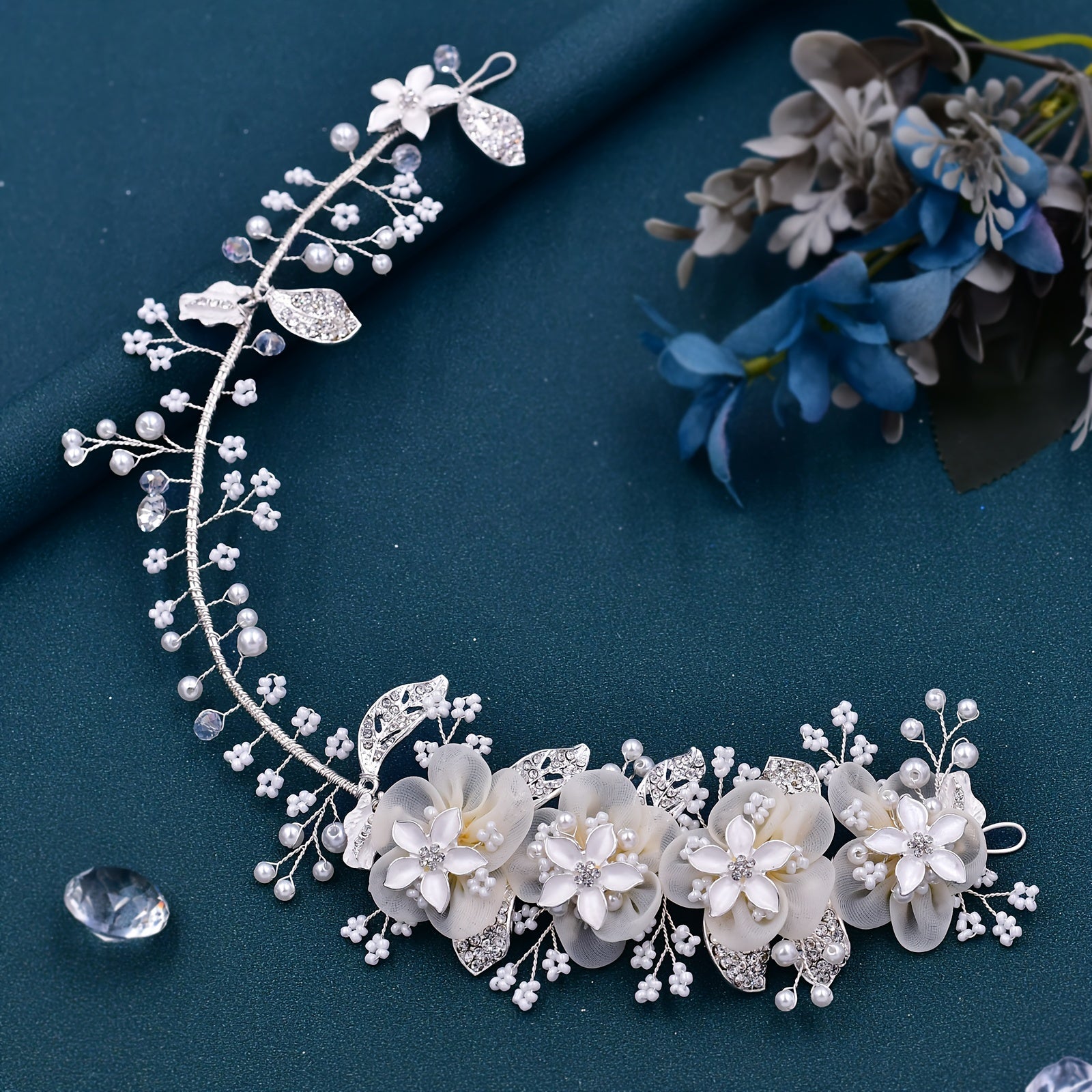 Bridal Flower Headband Wedding Hair Accessory