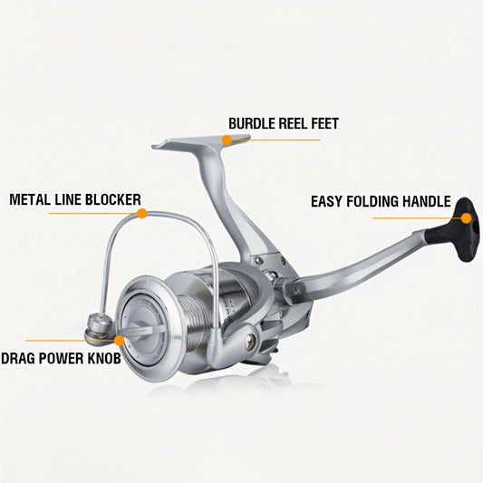 GS1000 7000 Fishing Reel Semi Metal Grip High Speed Spinning Reel