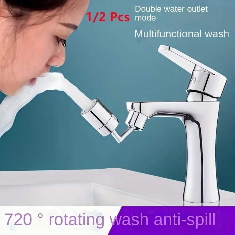 720 Degree Rotatable Faucet Aerator Splash-Proof Kitchen Bathroom Extension