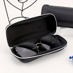 Plaid Pattern Glasses Case Zipper Sunglasses Storage Box
