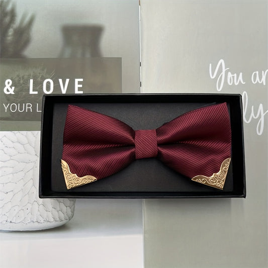Men's Metal Edge Bow Tie for Wedding Suit