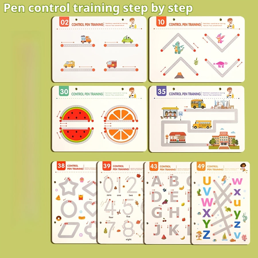 Pen Control Training Workbook for Handwriting Improvement