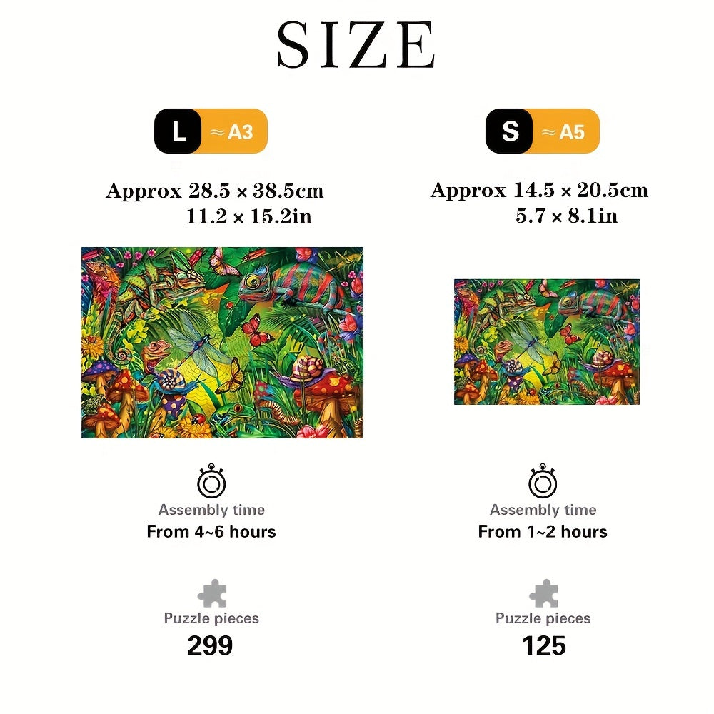 Chameleon Wooden Jigsaw Puzzle for Adults