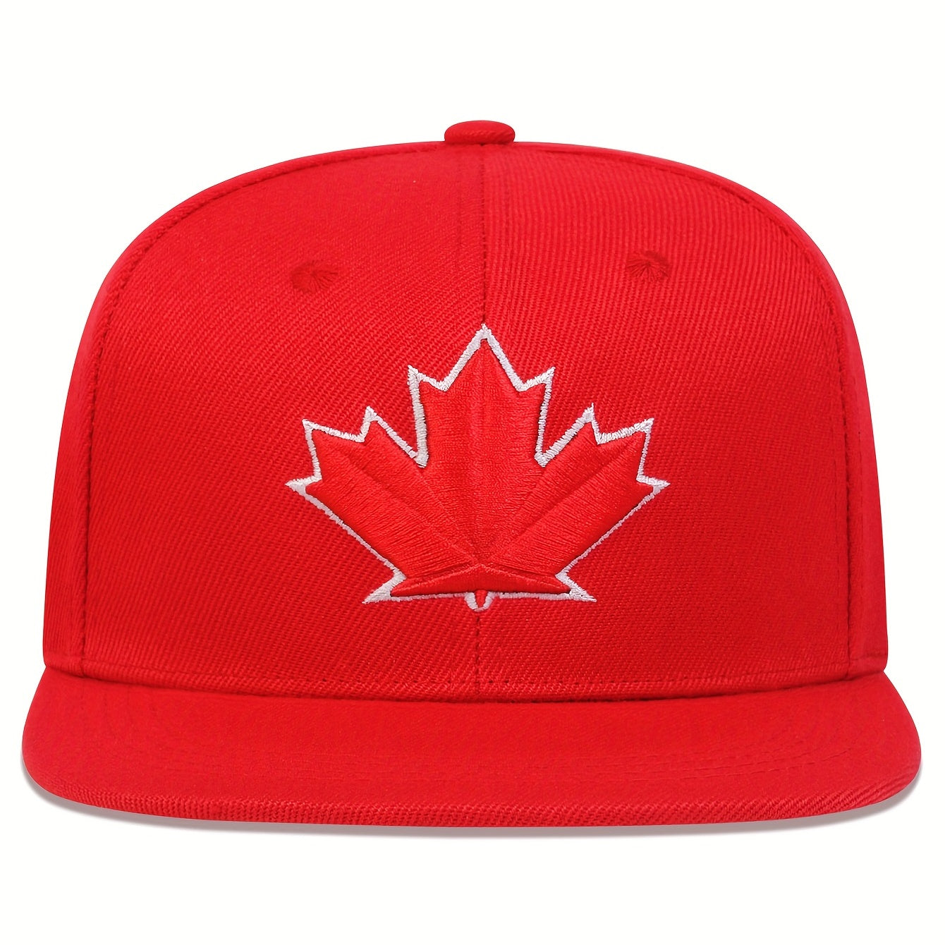 Maple Leaf Embroidery Snapback Hat Red Baseball Cap Hip Hop Unisex Dad Hats