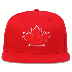 Maple Leaf Embroidery Snapback Hat Red Baseball Cap Hip Hop Unisex Dad Hats