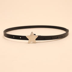 Pentagram Buckle PU Belt Y2K Hip Hop Belt