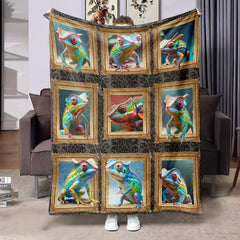 Chameleon Photo Frame Blanket Soft And Warm For Bed And Sofa Camping