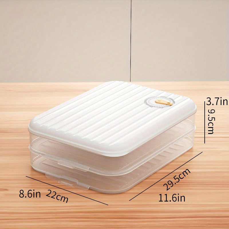 Refrigerator Storage Box for Fresh Dumplings, Wontons, Wraps