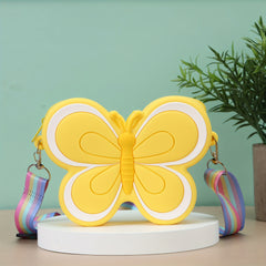 Butterfly Silicone Coin Purse Zipper Crossbody Bag Messenger Bag