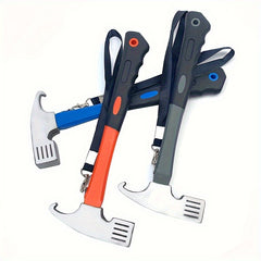 Heavy Duty Camping Hammer with Stake Remover & Holding Strap