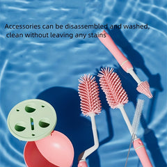 360&deg; Portable Baby Bottle Cleaning Brush Set