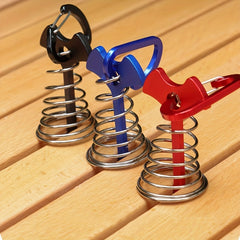 Outdoor Camping Canopy Wind Rope Buckles Fishbone Spring Pegs