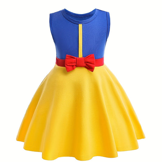 Girls Cartoon Princess Sleeveless Tank Dress Cosplay Costume Dress