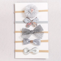5pcs Baby Girls Flowers Bow Butterfly Headband Elastic Hairband
