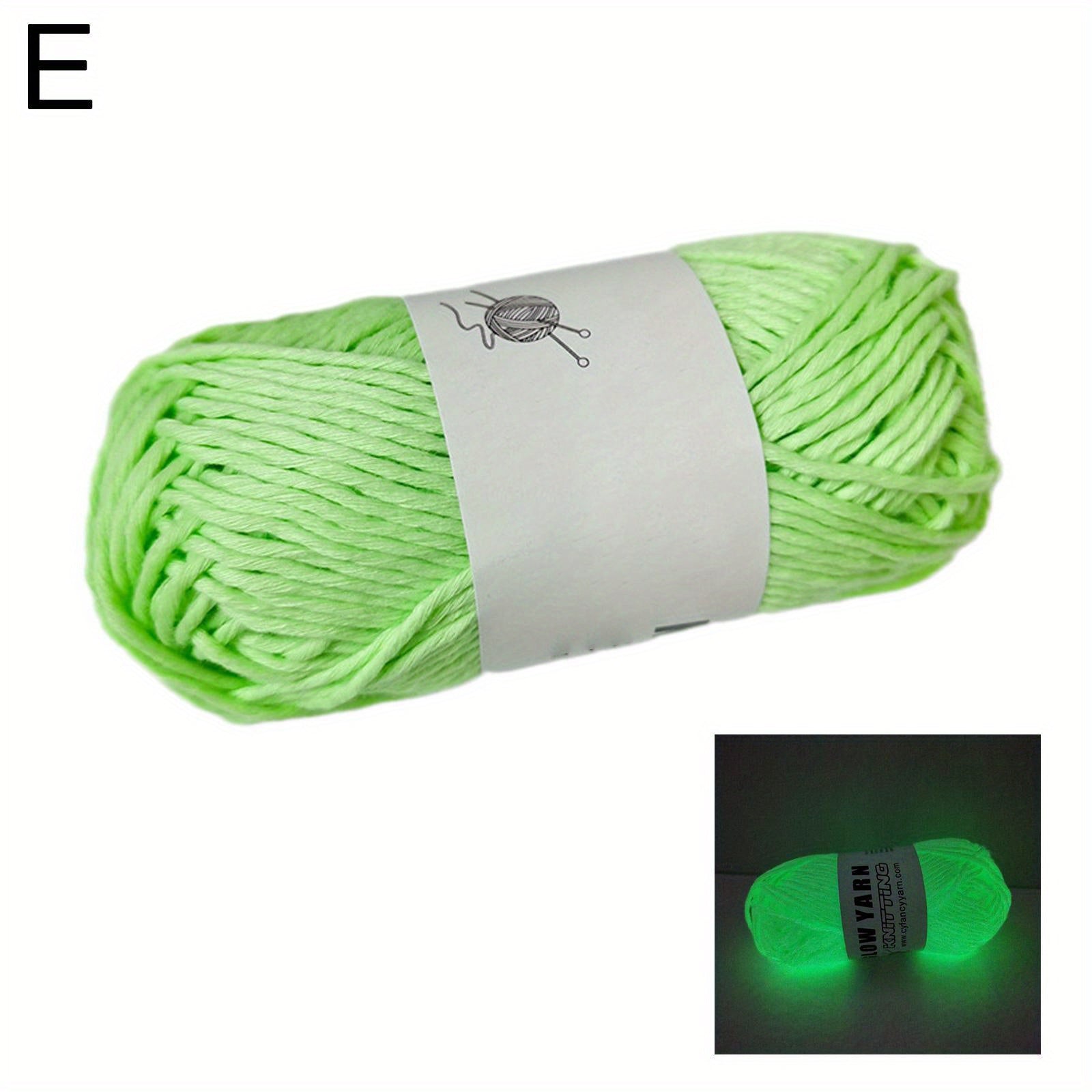 Luminous Wool Glow-In-The-Dark Soft for DIY Knitting & Crocheting