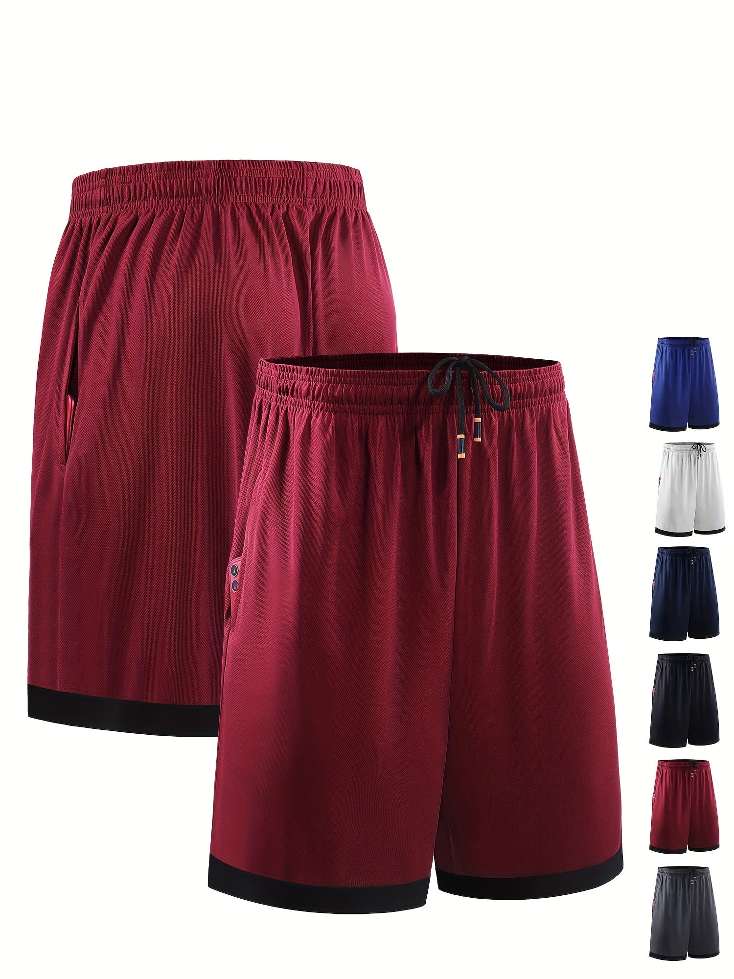 Men's Basketball Shorts Running Marathon Loose Capris Large Casual Mesh