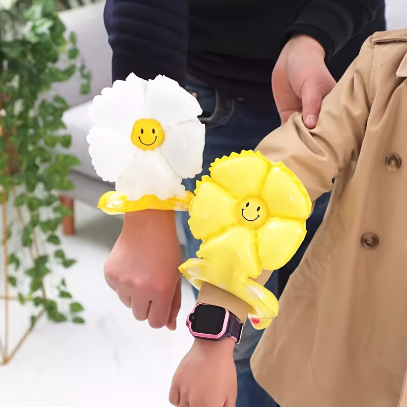 5pcs Happy Face Egg Flowers Wrist Balloon Party Decor