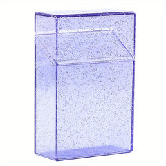 Shining Cigarette Case 20 Capacity Storage Box Clear Photo Postcard Holder