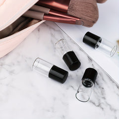 10pcs Clear Glass Mini Roll on Bottles Essential Roller Ball Bottles