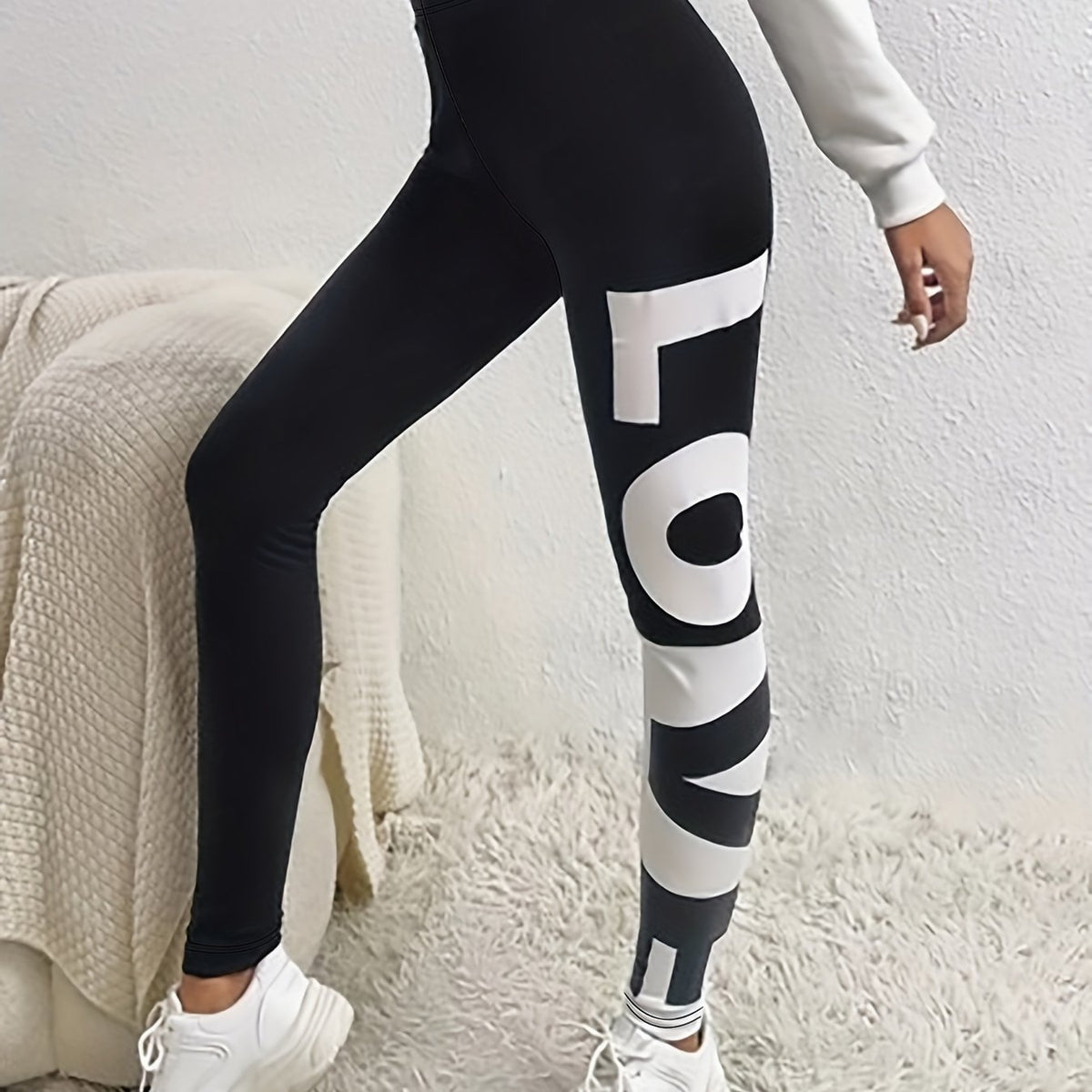 Women's Love Printed Yoga Fitness Pants