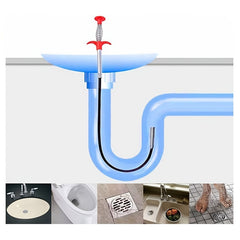 Toilet Dredging Tool 4 Claws Sewer Pipe Dredger Clogged Clamps