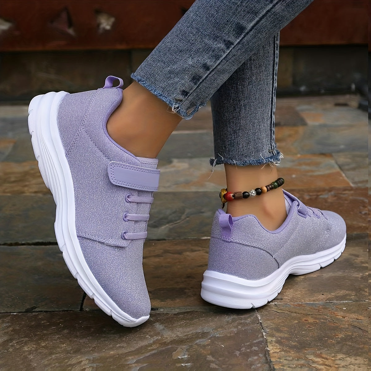 Women's Lightweight Sport Shoes Breathable Lace Up Running Shoes