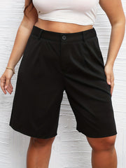  High Rise Button Fly Shorts