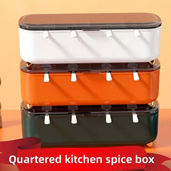4-grid Seasoning Box with Spoon and Lid