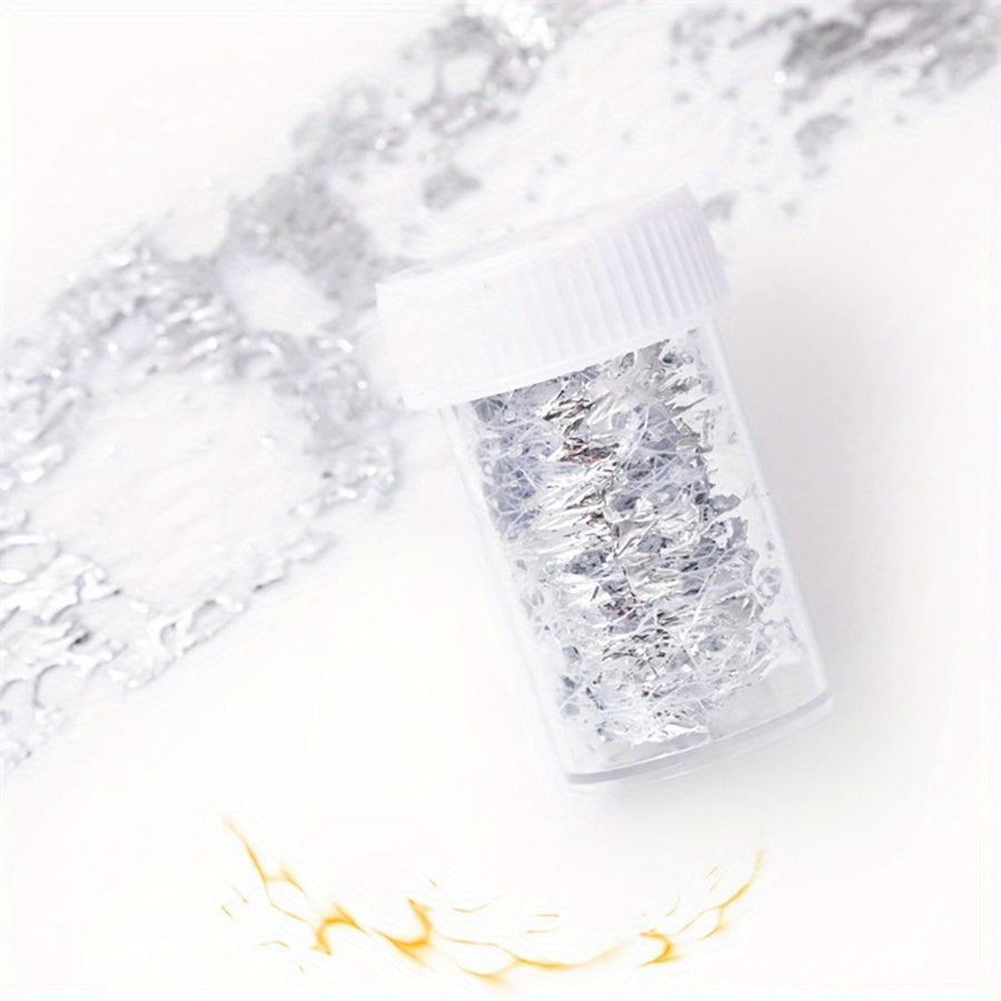 Holographic Nail Foil Flakes Stickers 3D Glitter Line Decoration