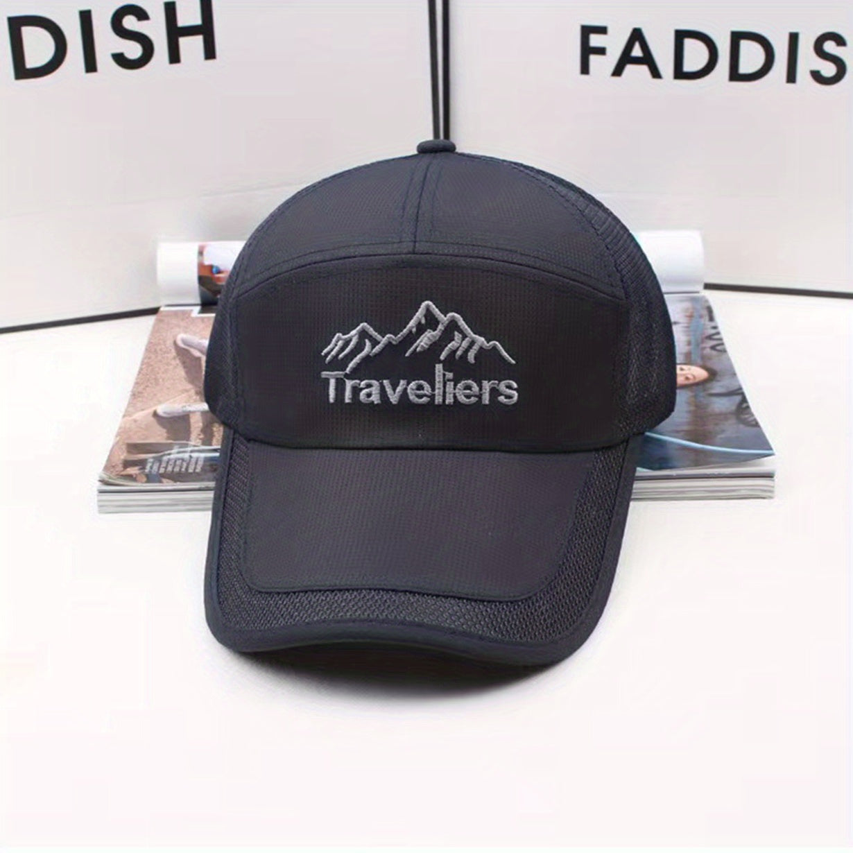 Mountain Embroidery Mesh Baseball Cap Breathable Sports Trucker Hat