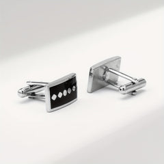 High-End Square Striped Cufflinks for French Shirt