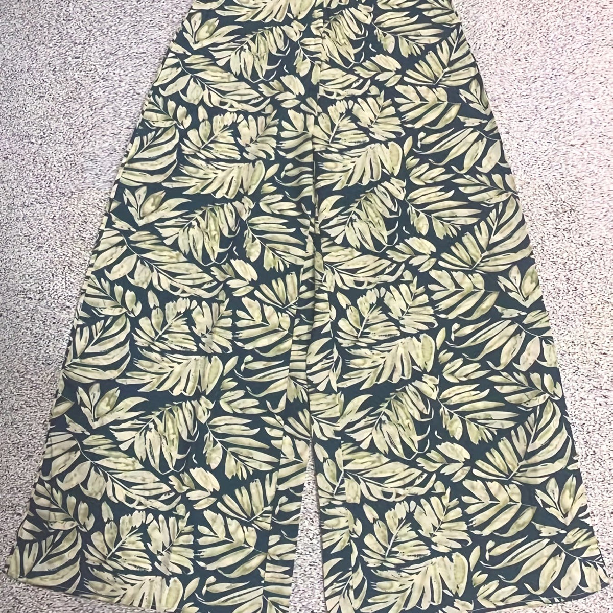Floral Wide Leg Pants High Waist Casual Wear