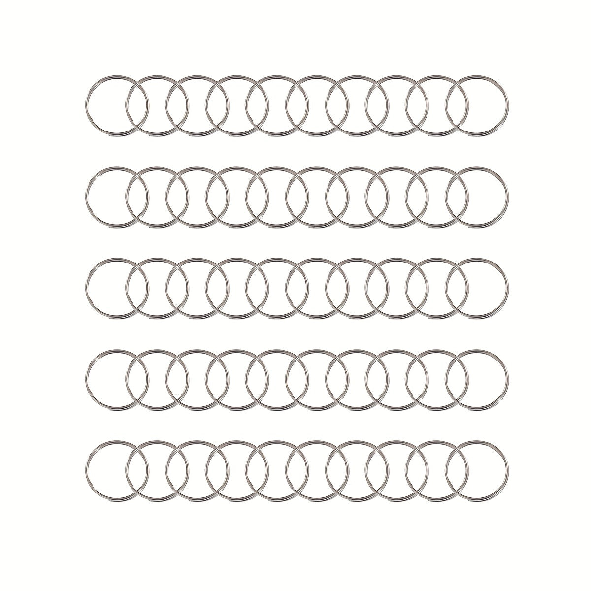 20 50 100pcs Silver Keychain DIY Key Ring Jewelry Accessories Split Ring