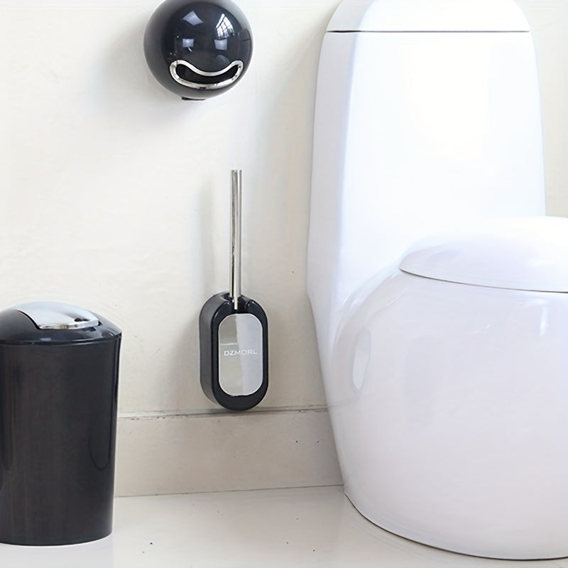 Toilet Brush With Holder Wall Mounted - Bathroom Toilet Bowl Cleaning Brush